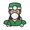 Asian,Coronavirus,Female,N-95 mask,Surgeon
